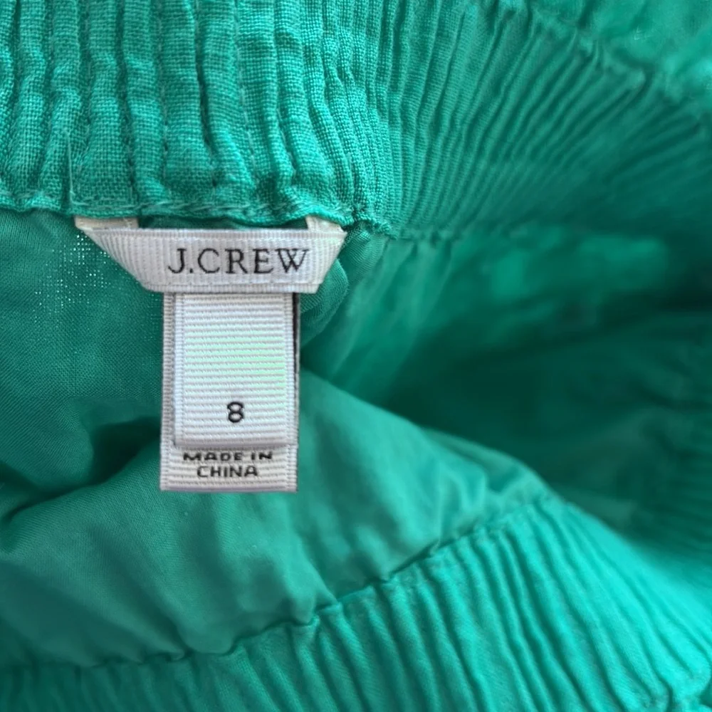 J.Crew Pull-On Linen Mini Skirt- Jade Green- Size 8 - Picture 6 of 6